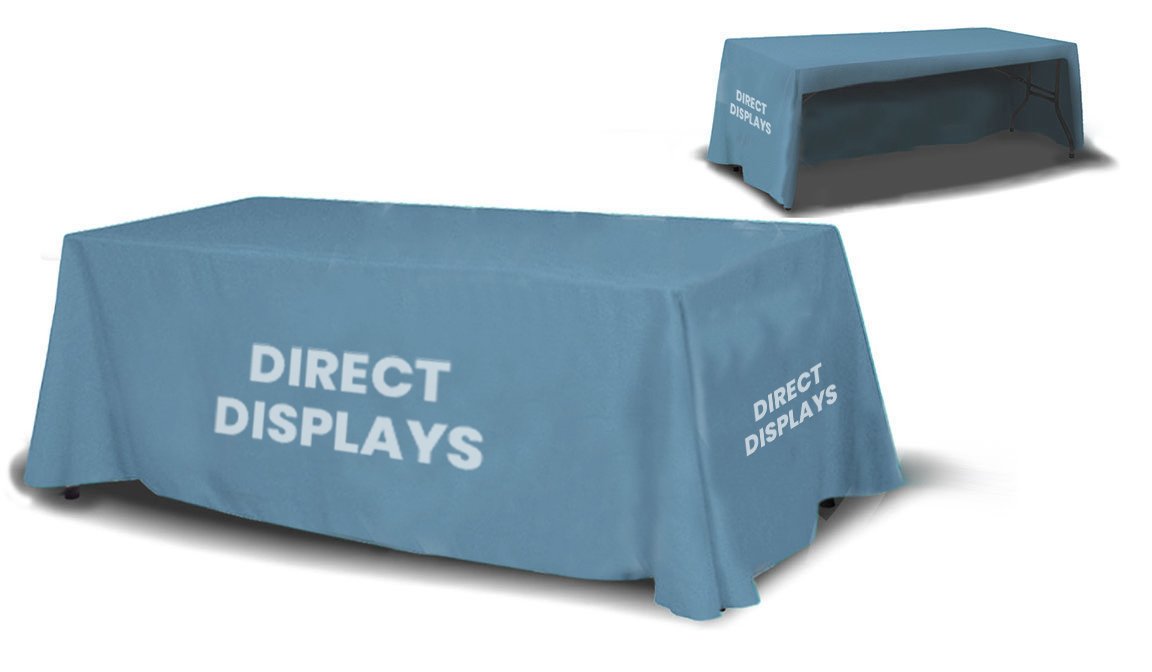 8ft Table Cover 3 Sided (Open Back)